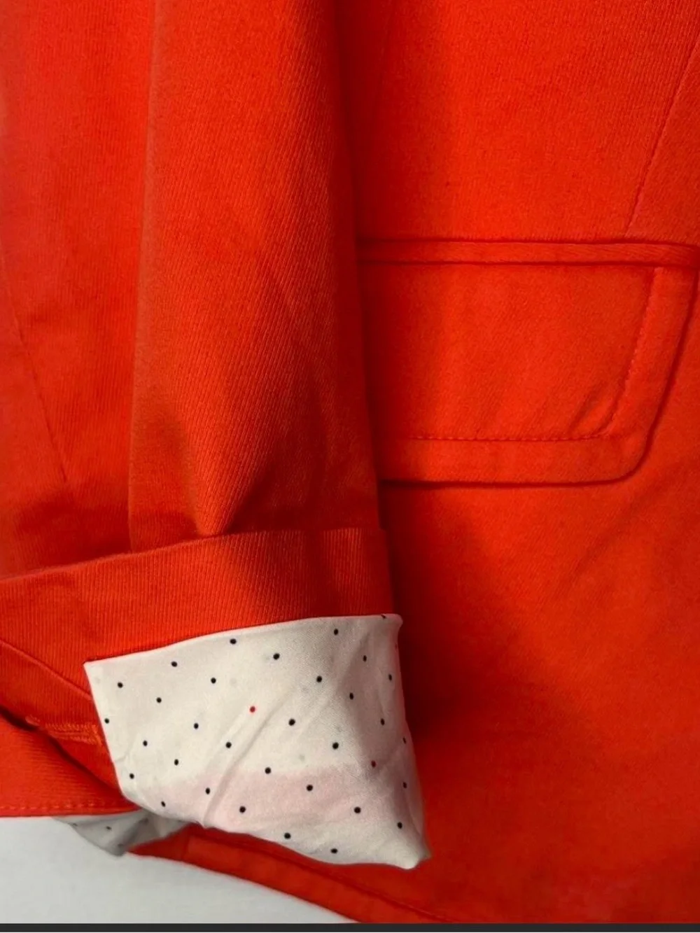 Talbots Bright Red Women's Blazer with Polka Dot Lining